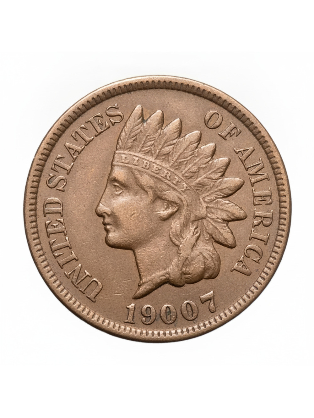 1907 Indian Head Penny Full Liberty Diamond #245